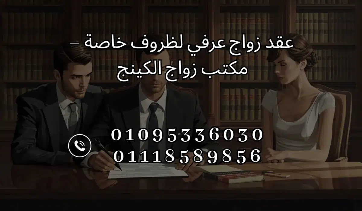 عقد زواج عرفي لظروف خاصة مع مكتب زواج الكينج في القاهرة – مصر