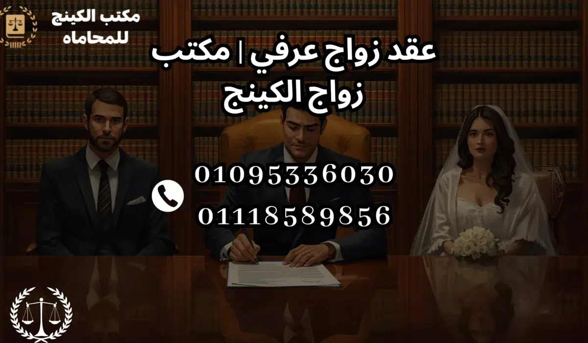 صورة تعبر عن عقد زواج عرفي في مكتب زواج الكينج بالقاهرة – مصر مع توثيق رسمي وسرية تامة