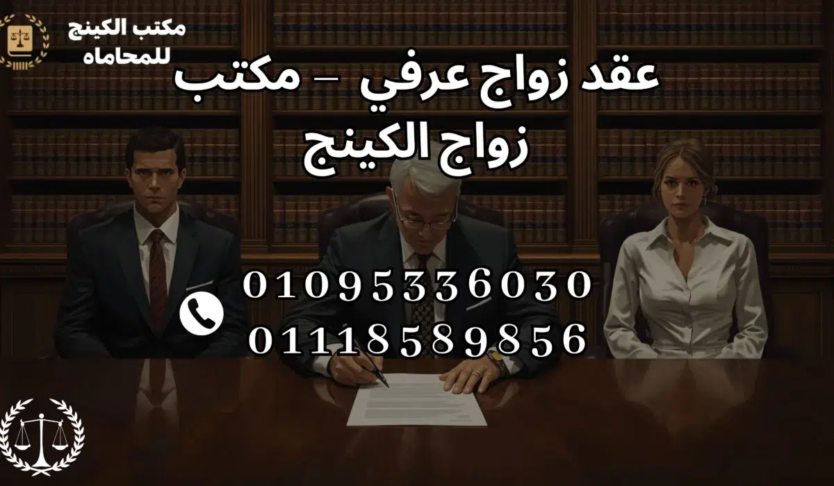 عقد زواج عرفي موثق في القاهرة مع مكتب زواج الكينج